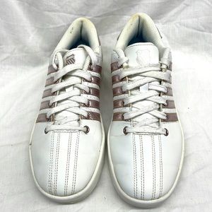 Kswiss low top faux leather sneakers ladies sz 8